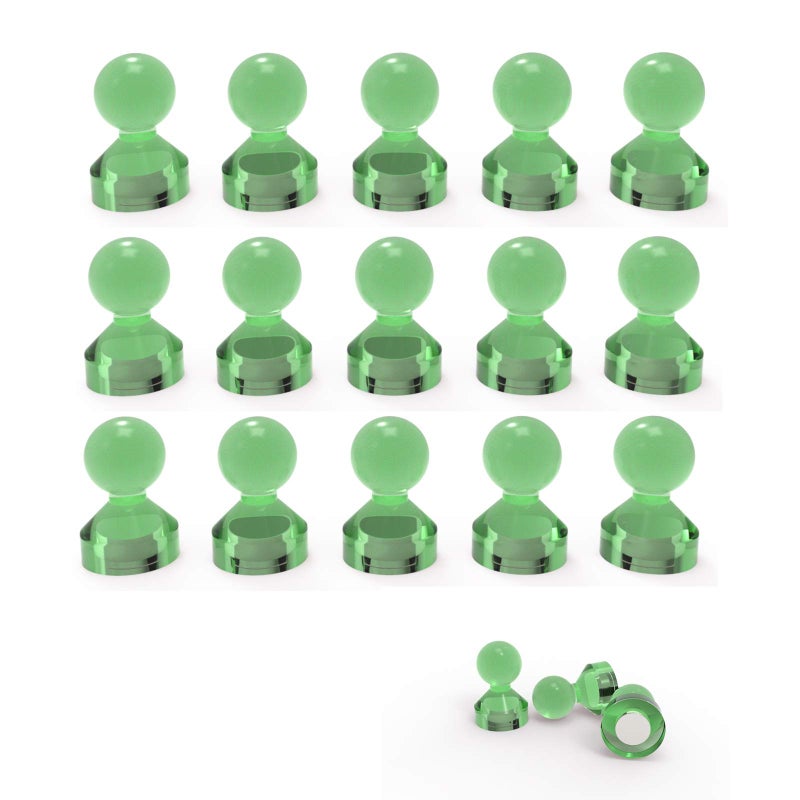 Ant Mag Magnetic Push Pins Strong Push Pin Magnets for Fridge Whiteboards Calendars Maps in School & Office Pack of 18 Green - Image 1